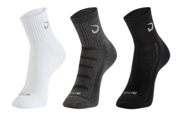 Meia Canelada Cano Médio - Calça 39 ao 43 - kit 3 pares