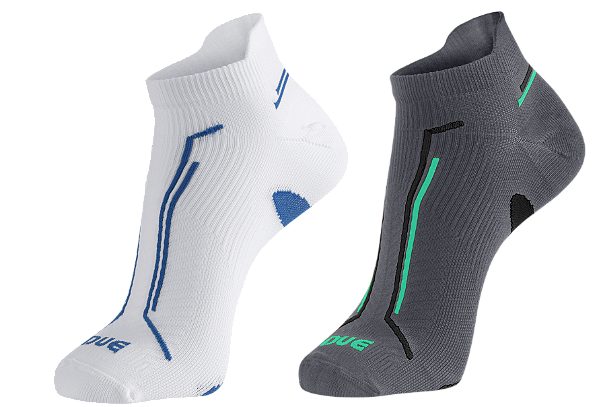 Meia Sapatilha de Compressão Masculina - 1 kit com 2 pares sortidos