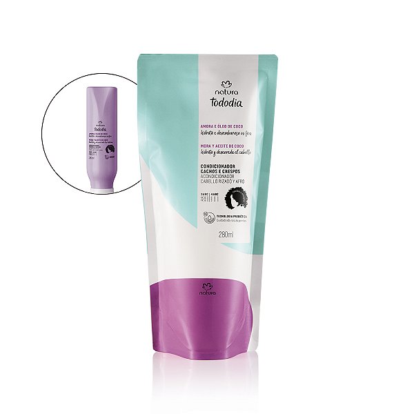 Refil Condicionador Cachos e Crespos Tododia Amora e Óleo de Coco - Natura