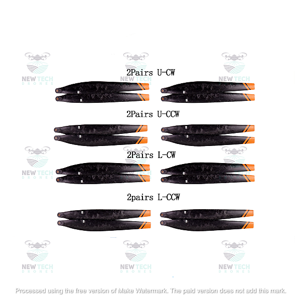 Kit de Hélices Drones Dji Agras T40 / T50 (2 pares de cada, U-CCW, U-CW, L-CCW, L-CW)