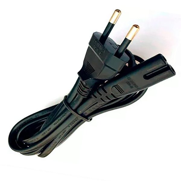 Cabo De Força 1,5 Metros Bipolar Tipo 8 Tv Monitor Radio Ps3 Ps4 110v/220v