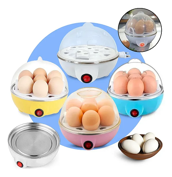 Cozedor De Ovos Elétrico Portátil Cozinha À Vapor Egg 110v