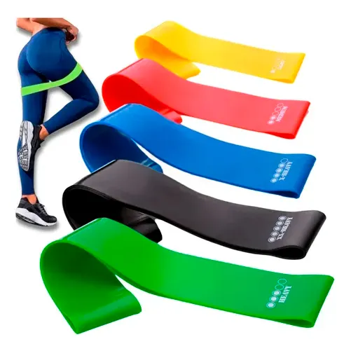 Kit 5 Faixas Elásticas Super Mini Band Para Treino Exercícios