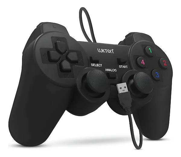 Controle Joystick Com Fio USB para PC Cor Preto