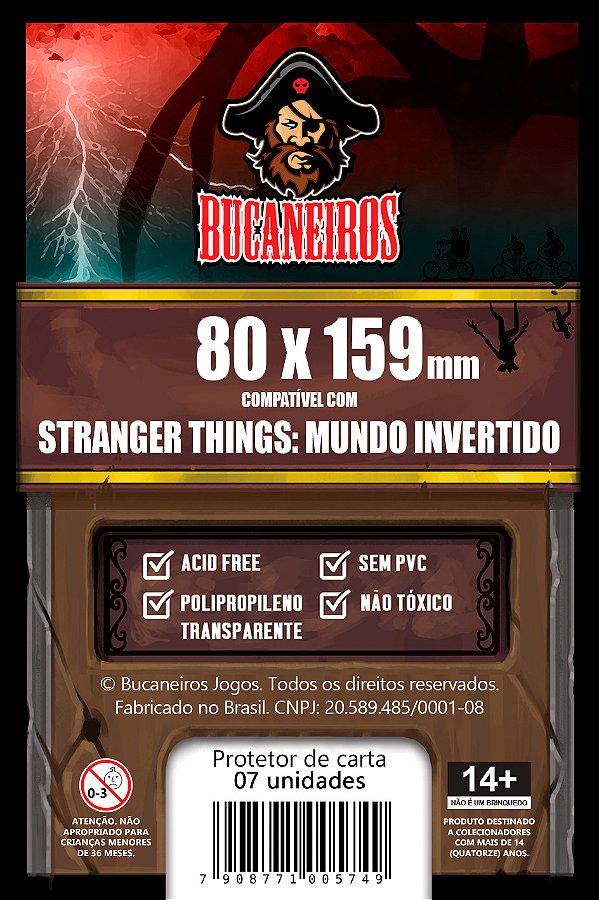 SLEEVE CUSTOMIZADO PARA STRANGER THINGS: MUNDO INVERTIDO (80 X 159)