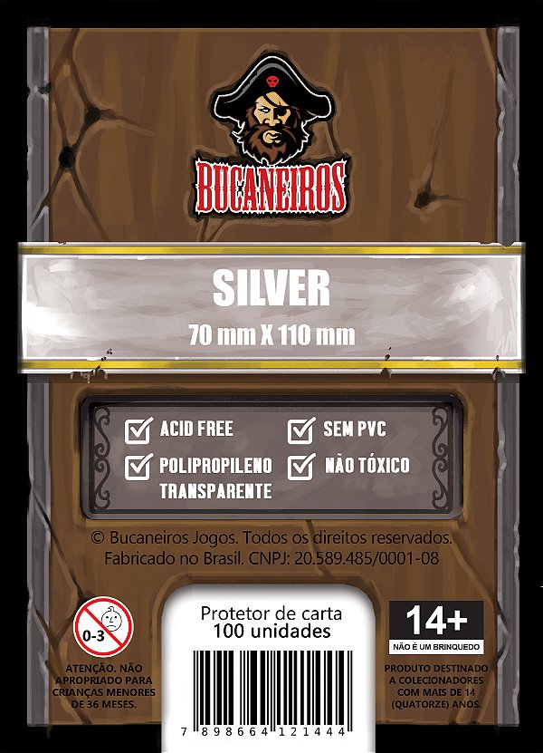 SLEEVE SILVER (70x110) - BUCANEIROS