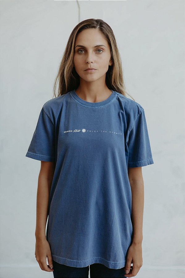 Camiseta Summer Azul Estonada