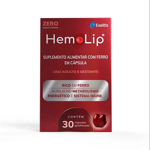 HEMOLIP 30 CAPSULAS SUPLEMENTO A BASE DE FERRO