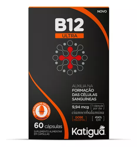 VITAMINA B12 CIANOCOBALAMINA  KATIGUA 60 CAPSULAS
