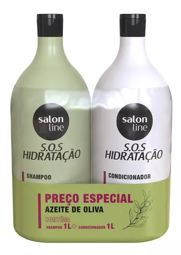 KIT SOS HIDRATAÇÃO SHAMPOO E CONDICIONADOR AZEITE OLIVA 1L