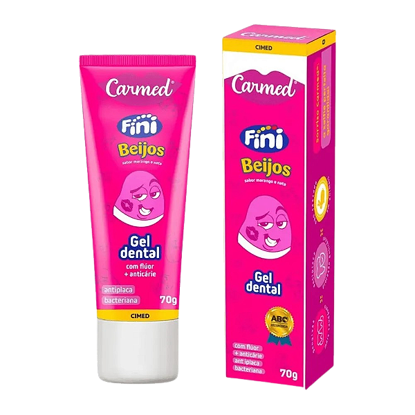 GEL DENTAL INFANTIL CARMED FINI BEIJOS 70G SABOR MORANGO