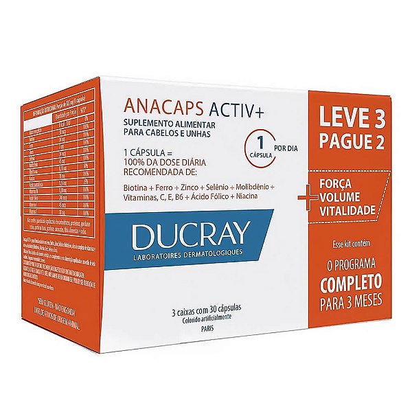 DUCRAY ANACAPS ACTIV+ 90 CAPSULAS