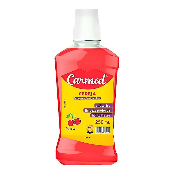 CARMED ENXAGUANTE BUCAL SABOR CEREJA COM 250ML
