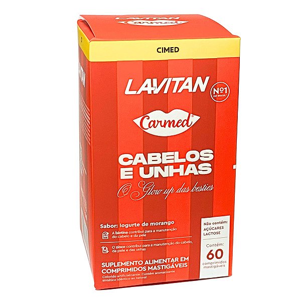 LAVITAN CARMED CABELOS E UNHAS 60 COMPRIMIDOS MASTIGAVEIS