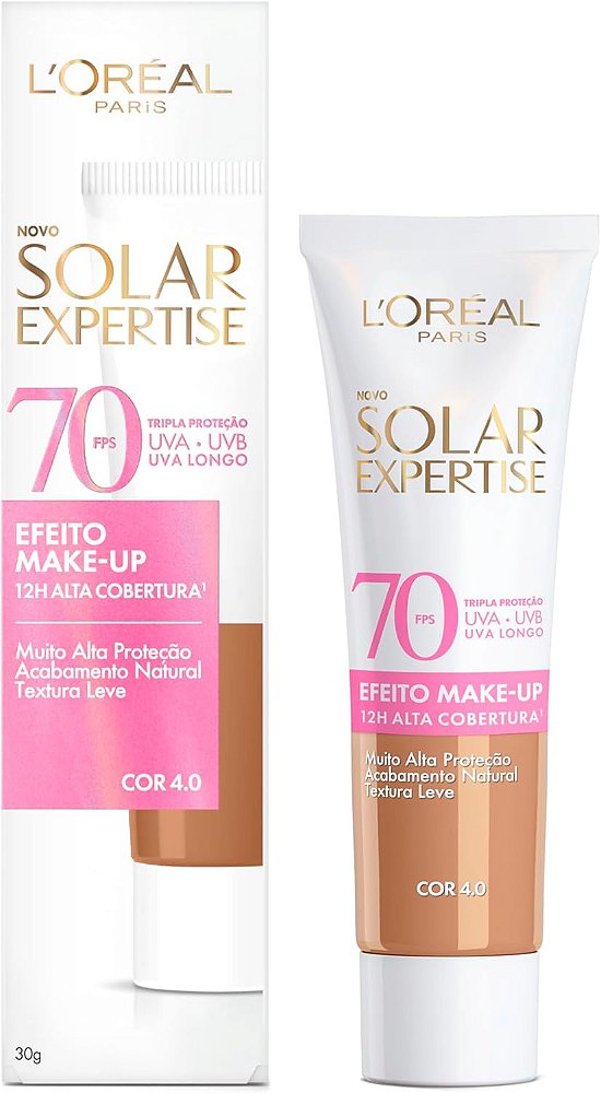 PROTETOR SOLAR EFEITO MAKE-UP LOREAL FPS 70 COR 4.0