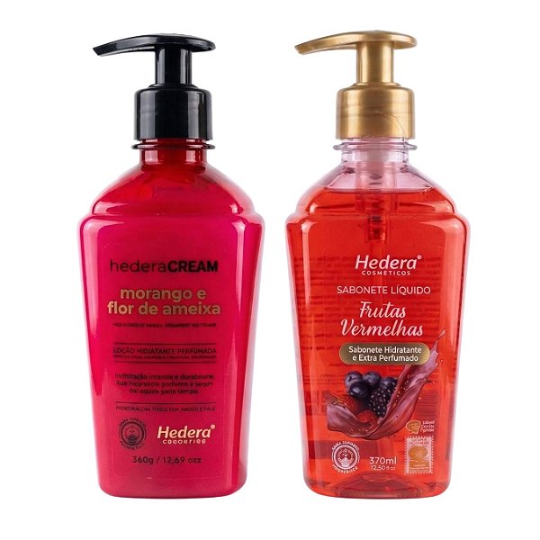 KIT SABONETE E HIDRATANTE HEDERA CREAM FRUTAS VERMELHAS