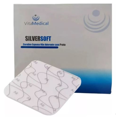 Curativo Silversoft Espuma Não Aderente C/ Prata 10x10 - 1un