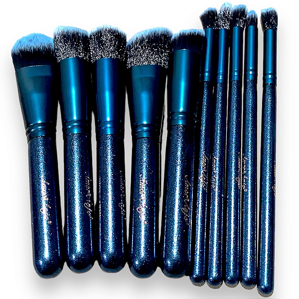 Kit com 10 Pincéis Azul - Amor Anjo