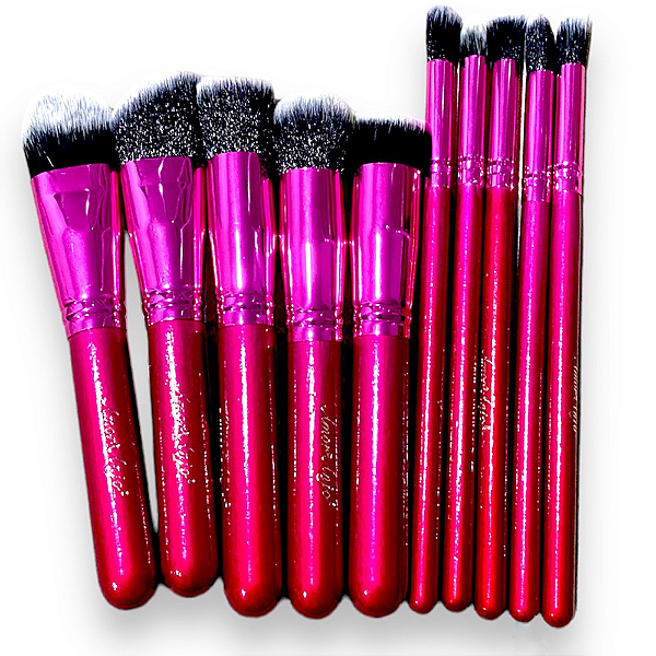 Kit com 10 Pincéis Rosa - Amor Anjo