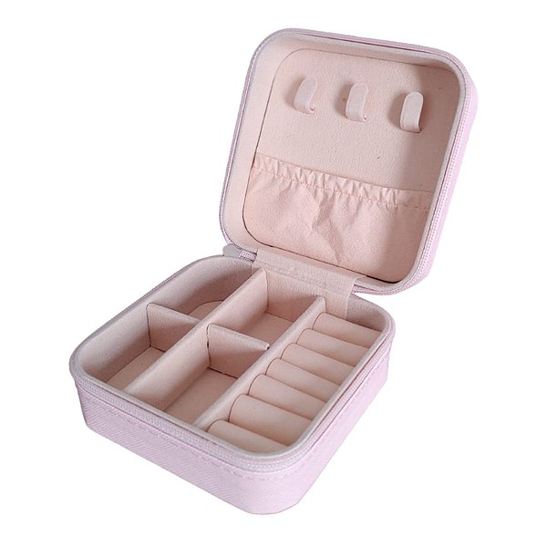 Porta Jóias Pequeno Rosa Pastel