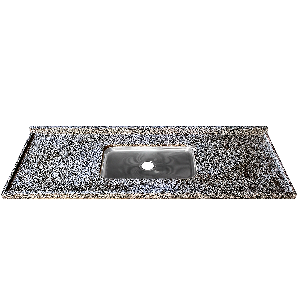 Pia De Cozinha Granito Ocre Itabira 1,20x56 Com Cuba Inóx