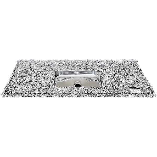 Pia De Cozinha Granito Ocre Itabira 1,80x56 Com Cuba Inóx
