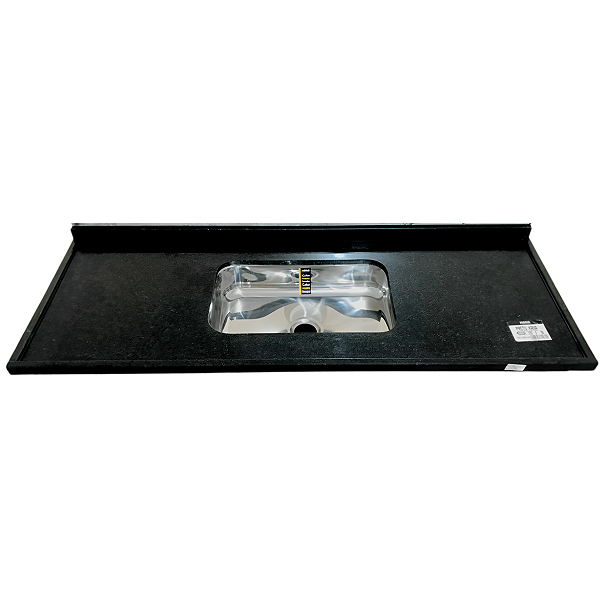 Pia Cozinha Granito Preto Kasa Cuba Funda 1,60