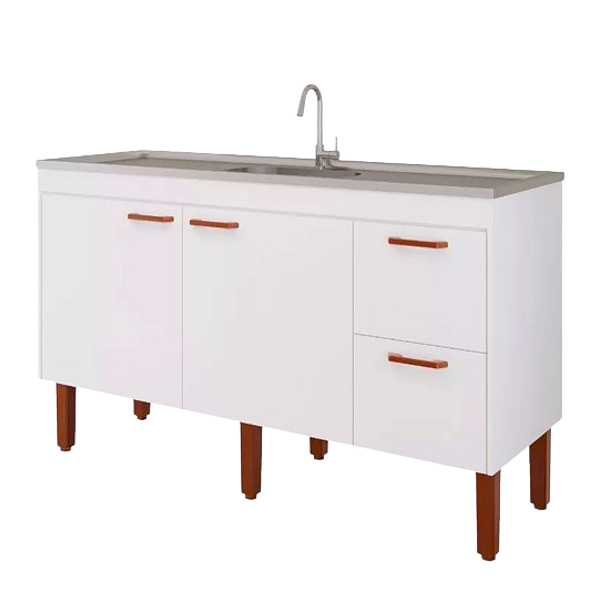 Balcão Cozinha Slim 1,54 para pia 1,60