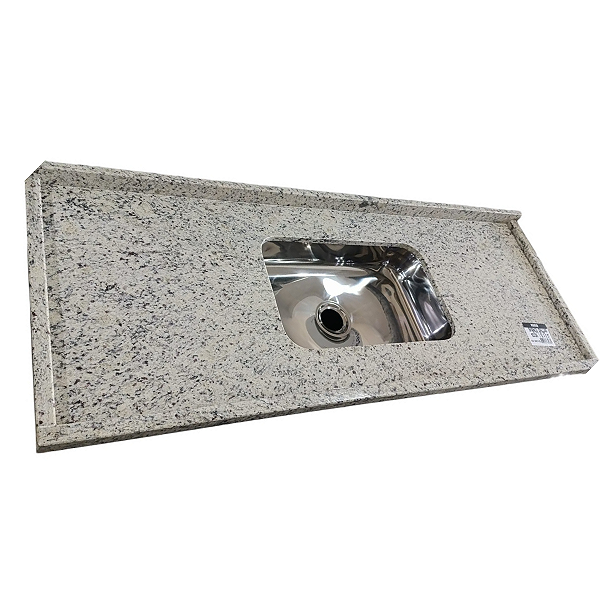 Pia De Granito Branco Dallas 200x56 com Cuba Funda