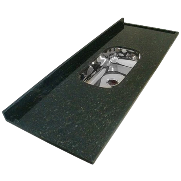 Pia Cozinha Granito Verde Ubatuba 1,20x56 cuba Funda