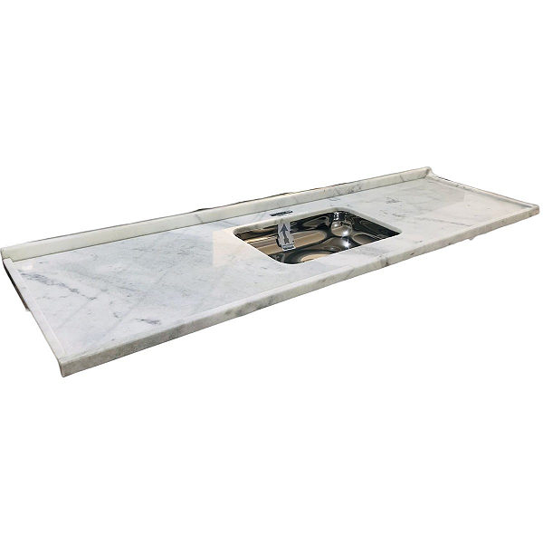 Pia Mármore Natural Branco 1,60