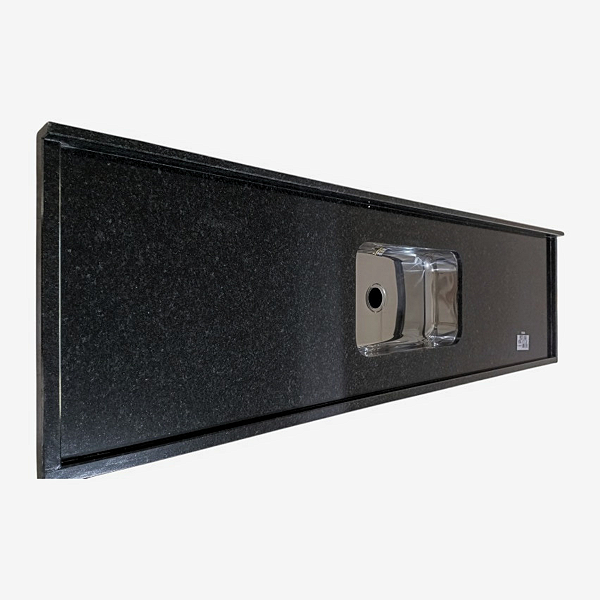 Pia Granito Preto Kasa Borda Grossa Cuba Funda 1,82x57