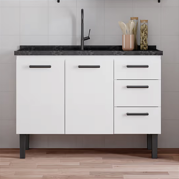 Balcão de Cozinha Aço 1,20