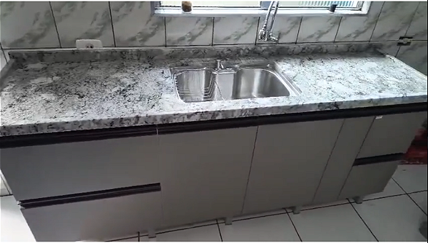Pia Granito Onix com Cuba Gourmet 1,80X0,56