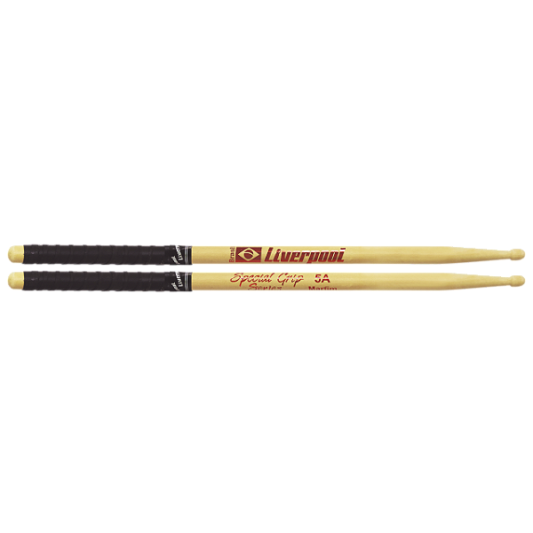 Baqueta Liverpool 5a Com Grip Ponta Madeira Special Grip 5a