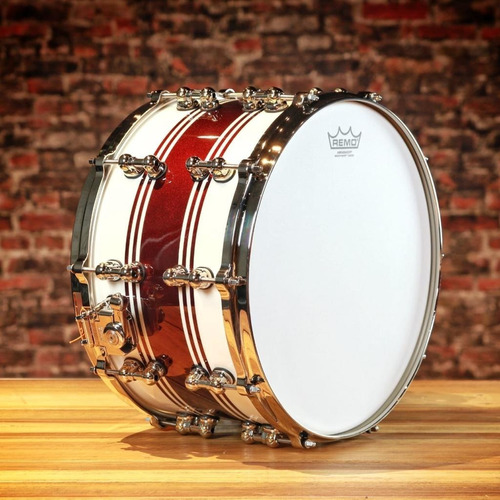 Caixa De Bateria Pearl Masterwoks 14x 8,5 Red Sparkle
