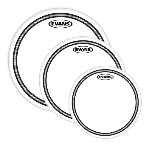 Kit De Peles Evans Ec2s - 10 / 12 / 14 - Clear -transparente