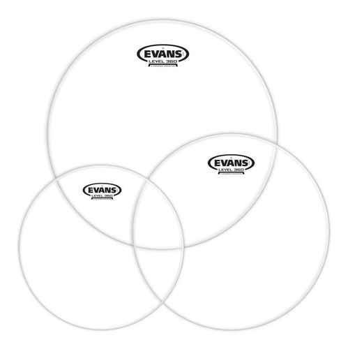 Kit De Peles Evans G1 - 10 / 12 / 14 - Clear - Transparente