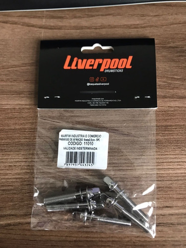 Kit Parafusos De Afinação / 6mm X 3,5cm / 5 Peças
