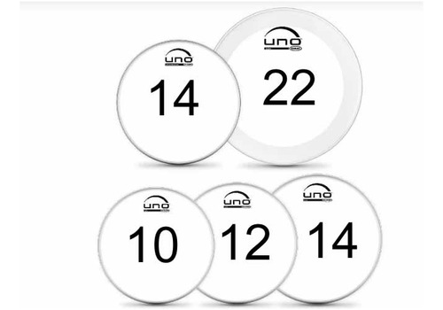 Kit Peles Uno By Evans Fusion Pack 10 / 12 / 14 / 14 / 22