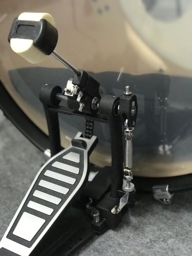 Pedal De Bumbo De Bateria Corrente Dupla  Batedor Duas Faces