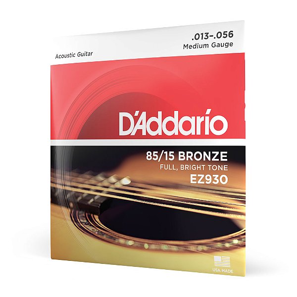 Encordoamento Violão Aço 13-56 D'Addario85/15  Bronze EZ930