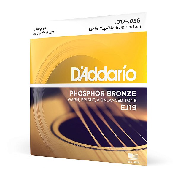 Encordoamento Violão Aço 1256 D Addario Phosphor Bronze EJ19 [F035]