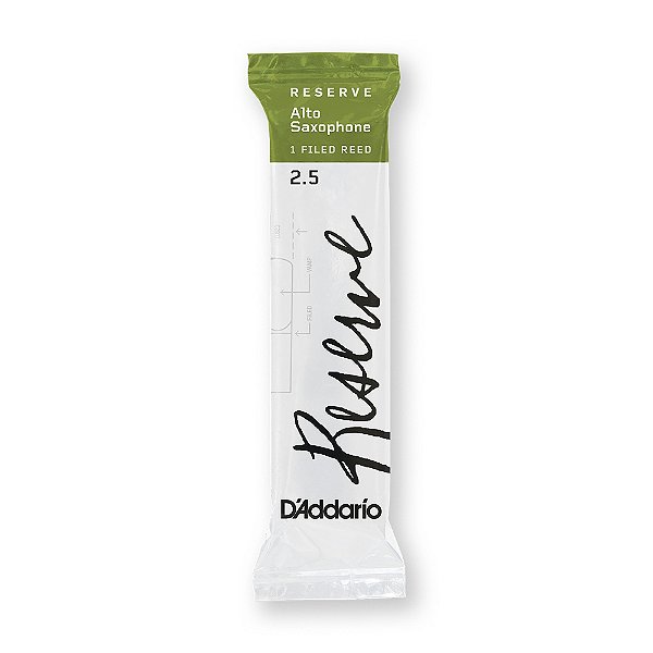 Palheta Sax Alto 2.5 (Unidade) DAddario Reserve DJR0125
