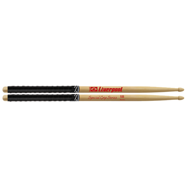 Baqueta Liverpool 5b Com Grip Ponta Madeira Special Grip