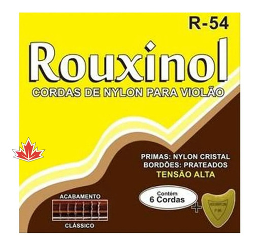 Cordas Rouxinol Nylon Para Violão Tensão Alta  R54 Clássico