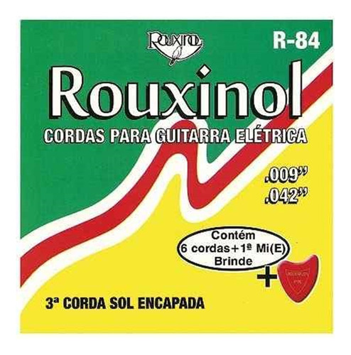 Jogo De Cordas Para Guitarra 09 042 Rouxinol R84