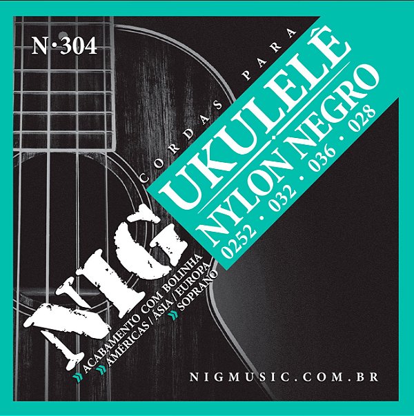 ENCORDOAMENTO PARA UKULELÊ SOPRANO NIG NYLON PRETO N-304