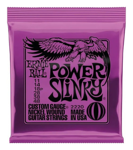 Encordoamento Ernie Ball Cordas Guitarra 011 Power Slinky