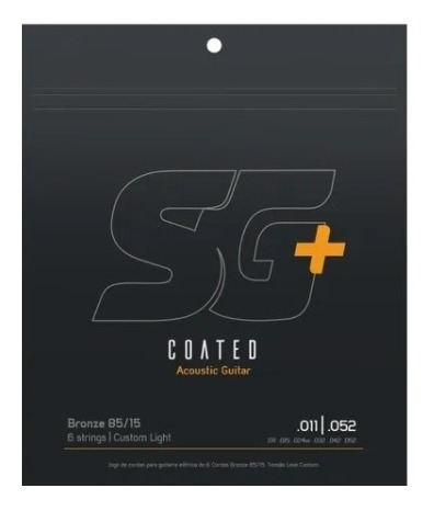 Encordoamento Para Violão Sg + Coated 011 Bronze 85/15 Light